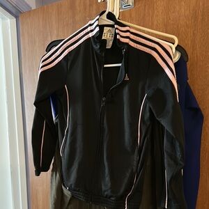 Adidas Black and Pink  Jacket with Athletic Style